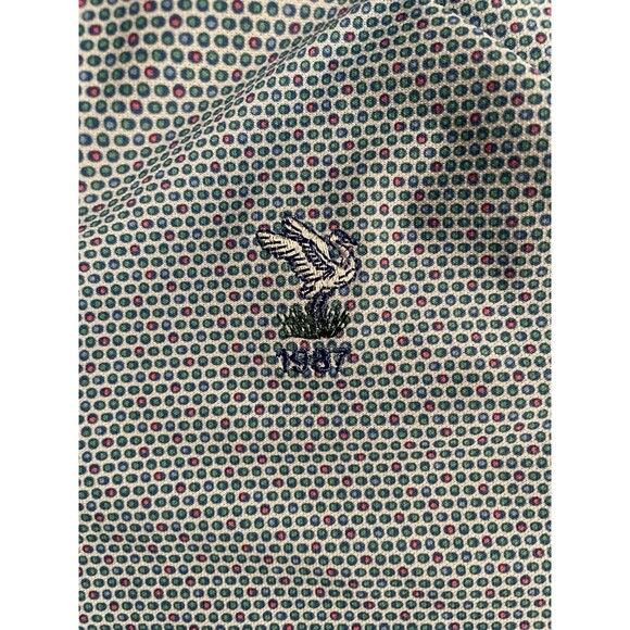 Peter Millar Polo Shirt Men Size XL Blue Dot Pattern Summer Comfort Short Sleeve - Picture 4 of 7